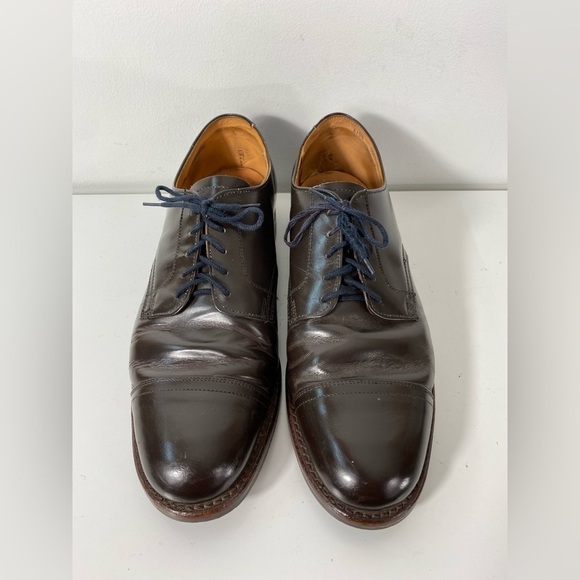 Boulet Mens Shoe Size 10.5 Derby Cap Toe Leather Dress Shoes Brown Canada Made - Picture 2 of 9